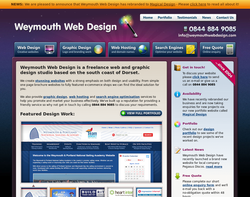 Screenshot of the Weymouth Web Design homepage