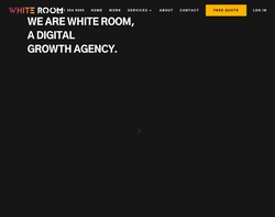 Screenshot of the White Room Creations homepage