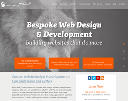Screenshot of the White Wolf Development Ltd homepage