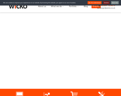 Screenshot of the Wicko Design homepage