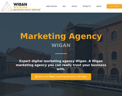 Screenshot of the Wigan Web Design homepage