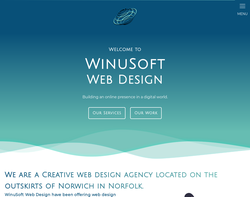 Screenshot of the WinuSoft Web Design homepage