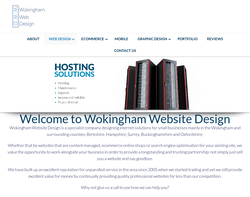 Screenshot of the Wokingham website design homepage