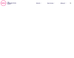 Screenshot of the WSA Digital homepage
