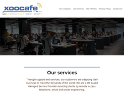 Screenshot of the Xoocafe Ltd homepage