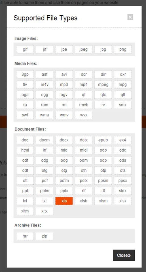 Supported File Types
