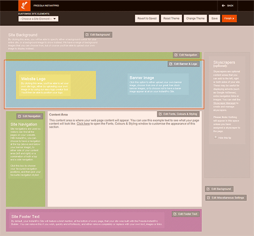 Editing the Banner and Logo