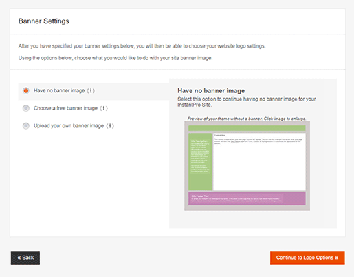 Displaying No Banner Image