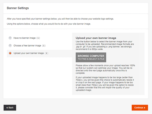 Uploading Your Own Banner Image